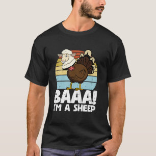 Thanksgiving Funny Fake Sheep Thanksgiving Turkey  T-Shirt