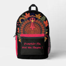 Thanksgiving,Funny Turkey Chef, Gobble Printed Ba