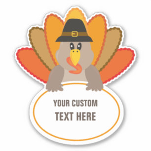 Thanksgiving funny turkey custom text template