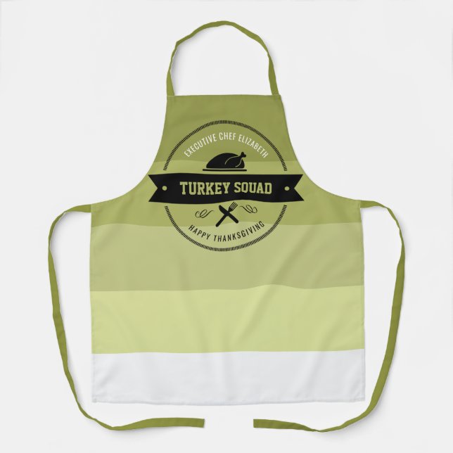 Thanksgiving Funny Turkey Personalized Apron (Front)