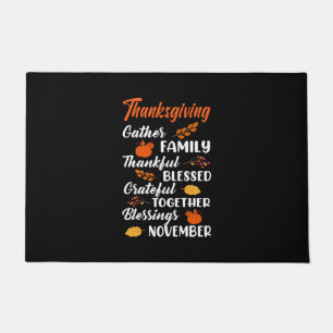 Thanksgiving Gather Family Doormat