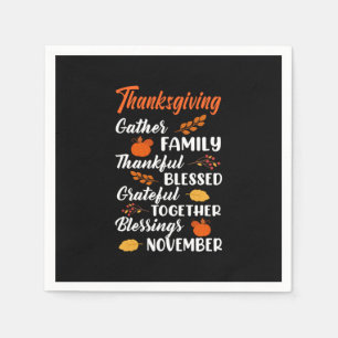 Thanksgiving Gather Family Napkin