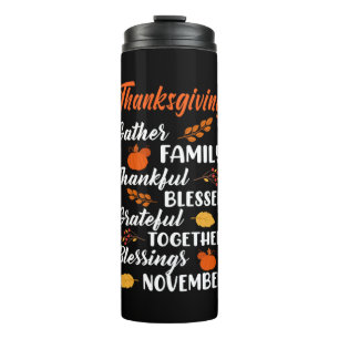 Thanksgiving Gather Family Thermal Tumbler