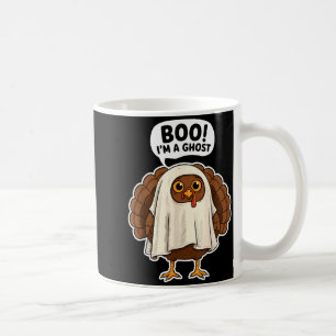 Thanksgiving Ghost Turkey Disguise Funny Halloween Coffee Mug