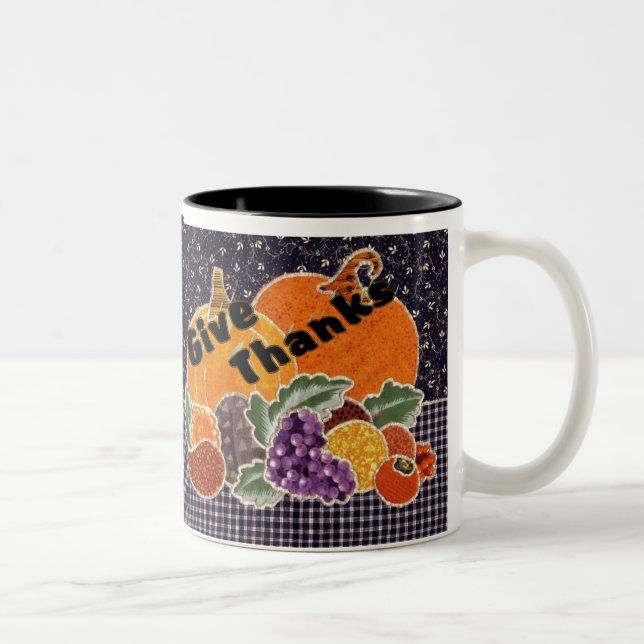 Thanksgiving "Give Thanks" Coffee Mug (Right)