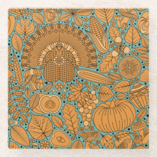 Thanksgiving Glass Coaster
