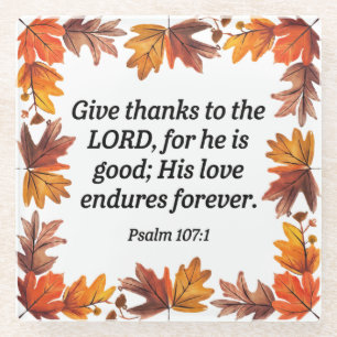 Thanksgiving Glass Coaster