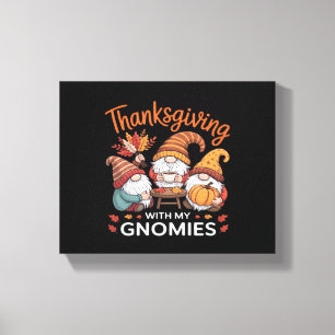 Thanksgiving Gnome Fall Leopard Turkey Essential T Canvas Print