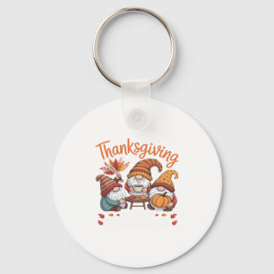 Thanksgiving Gnome Fall Leopard Turkey Essential T Keychain