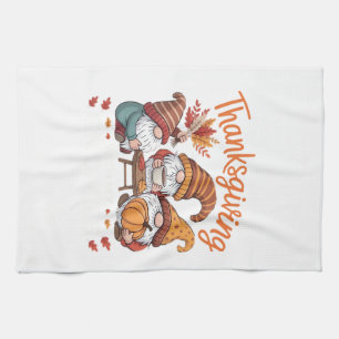 Thanksgiving Gnome Fall Leopard Turkey Essential T Kitchen Towel