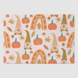 Thanksgiving Gnomes with Rainbow and AutumnLeaves Tissue Paper