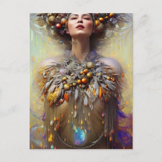 Thanksgiving Goddess Postcard (Front)