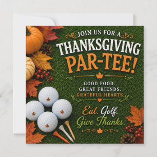 Thanksgiving Golf Celebration Invitation