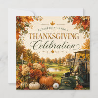 Thanksgiving Golf Celebration Invitation