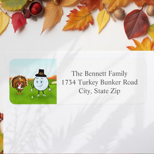 Thanksgiving Golf with Turkey & Golf Ball (Créateur téléchargé)