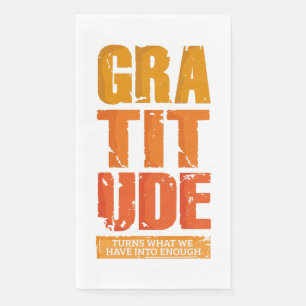 Thanksgiving Gratitude Family Get Together Napkin