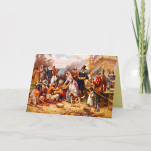 Thanksgiving Greeting Card 1st Thanksgiving Scene