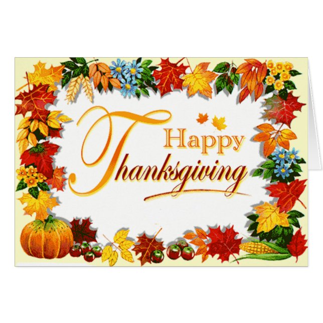 Thanksgiving Greeting Card/Autumn Harvest (Front Horizontal)