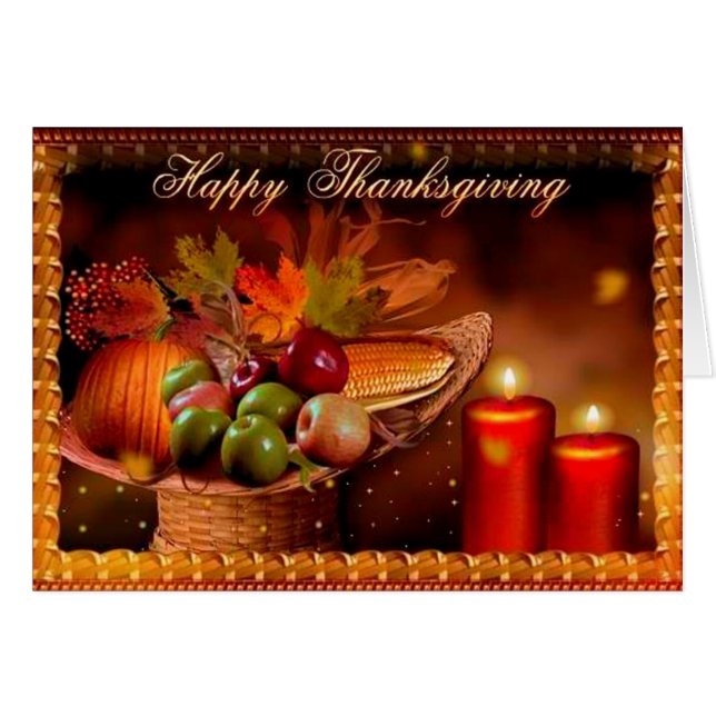 Thanksgiving Greeting Card/Autumn Harvest (Front Horizontal)