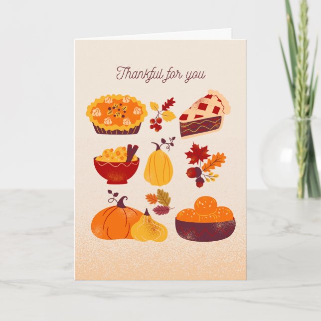 Thanksgiving Greeting Design: Thankful for You Card (Front)