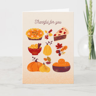 Thanksgiving Greeting Design: Thankful for You Card