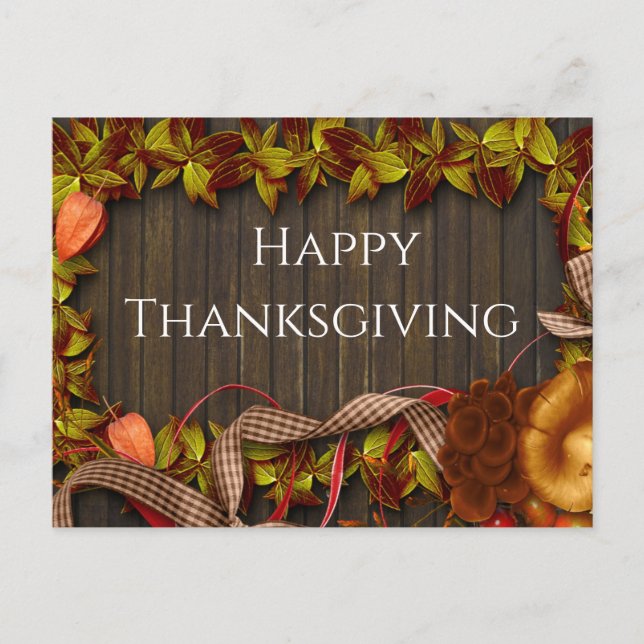 Thanksgiving Greeting Postcard (Front)
