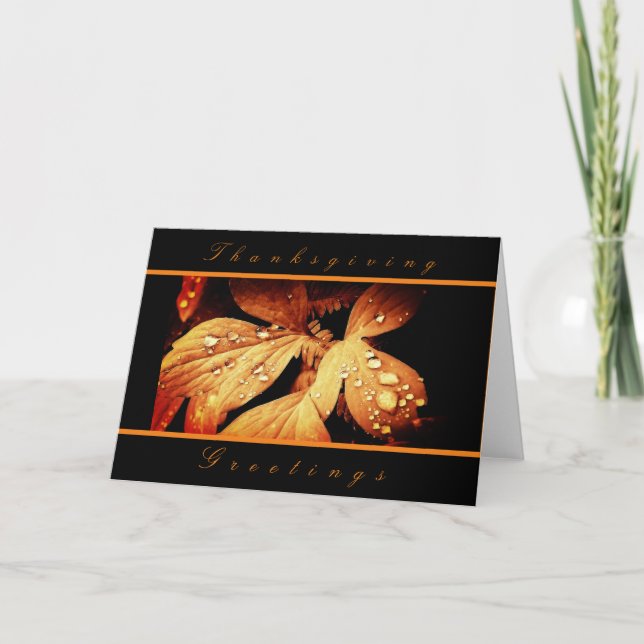 Thanksgiving greetings holiday card (Front)