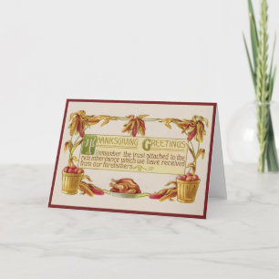 Thanksgiving Greetings Holiday Card