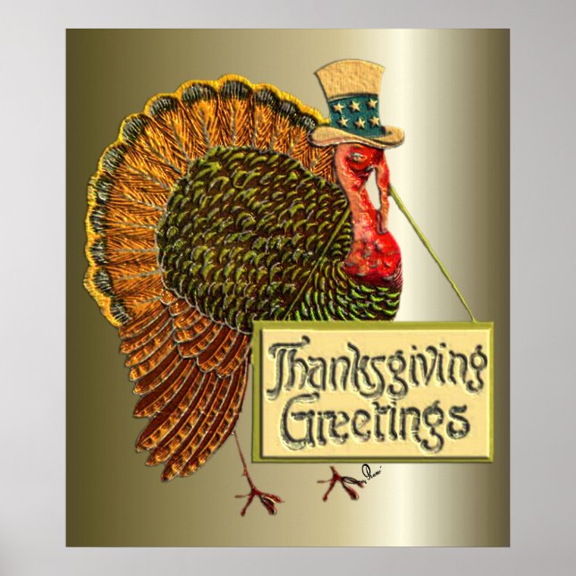 Thanksgiving Greetings Poster (Front)