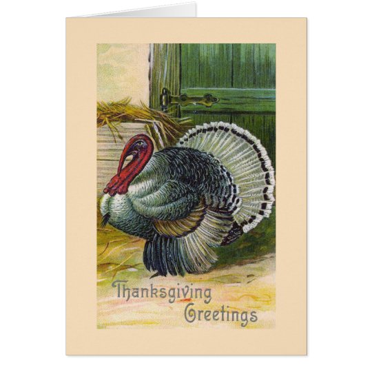 "Thanksgiving Greetings" Vintage Card