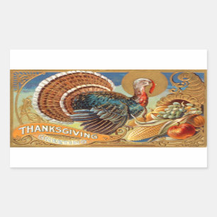 Thanksgiving Greetings Vintage Sticker