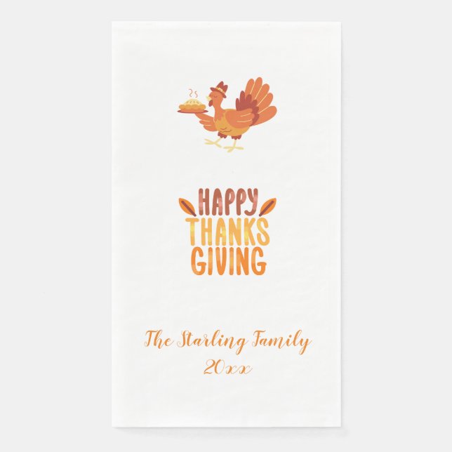 Thanksgiving guest towel customizable. napkin (Front)