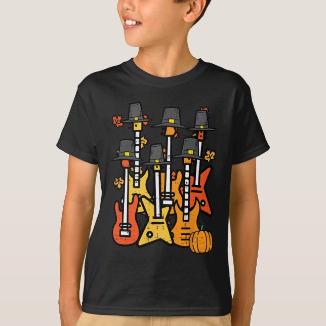 Thanksgiving Guitars Fall Rock Music Riocker Men B T-Shirt (Front)