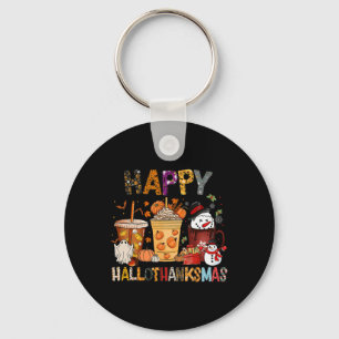 Thanksgiving Hallothanksmas Christmas Halloween Co Keychain