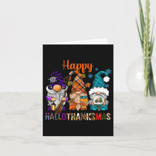 Thanksgiving Halloween Christmas Happy Hallothanks Card