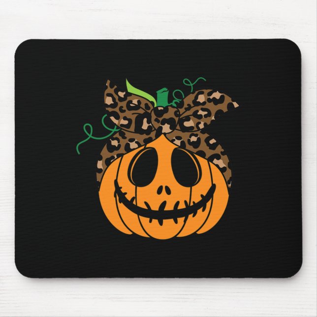 Thanksgiving Halloween Fall Cute And Funny Pumpkin Mouse Pad (Front)
