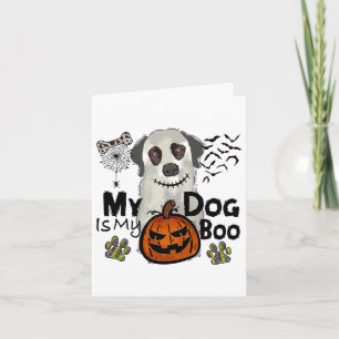 Thanksgiving Halloween Fall My Dog Is My Boo Paw P Card