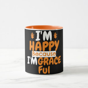  Thanksgiving Happy and Graceful   Fall Theme Mug