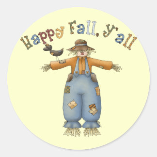 Thanksgiving Happy Fall Round Stickers