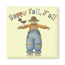 Thanksgiving Happy Fall Square Magnet