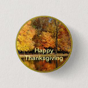 THANKSGIVING: Happy Thanksgiving Button/Lapel Pin