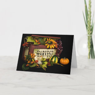 Thanksgiving Harvest Blessing Holiday Card