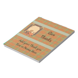 Thanksgiving Harvest Candy Bar Wrappers Favours Notepad