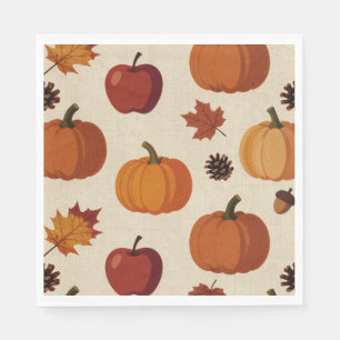 Thanksgiving Harvest Cornucopia Baby Shower Napkin