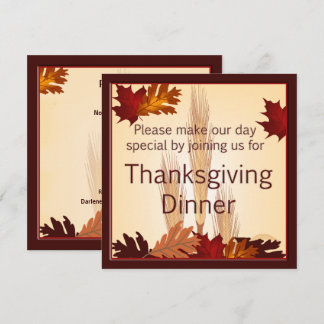 Thanksgiving Harvest Design Dinner Invitation