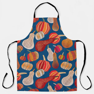 Thanksgiving Harvest: Pumpkin Vintage Art Apron