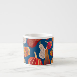 Thanksgiving Harvest: Pumpkin Vintage Art Espresso Cup