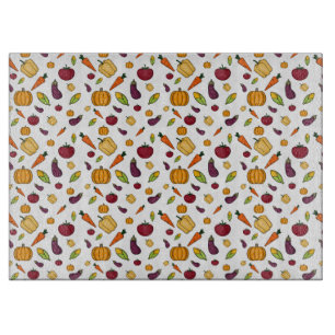 Thanksgiving harvest vegetable pattern cutting board