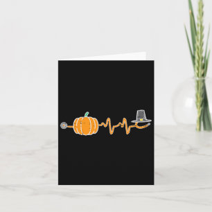 Thanksgiving Heartbeat Pumpkin Stethoscope Fall Sc Card