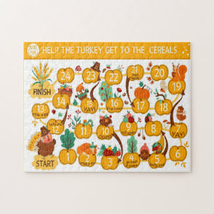 Thanksgiving Help The Turkey Find The Cereal Oats Jigsaw Puzzle